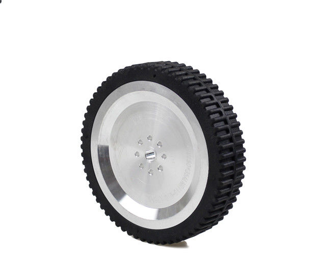 AGV drive wheel eight hole flange aluminum alloy wheel hub 5.5-inch intelligent rubber coated wheel 150 * 35mm