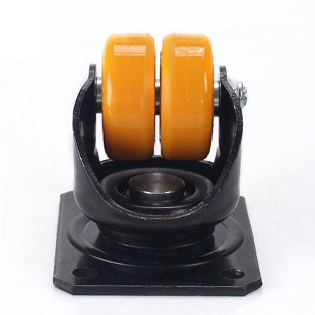 2-inch aluminum core polyurethane PU double wheel AGV robot special universal wheel JQR05310-95A