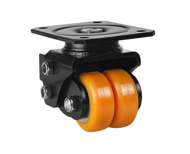 2-inch aluminum core polyurethane PU double wheel shock-absorbing wheel AGV robot special universal wheel JQR25310-95A