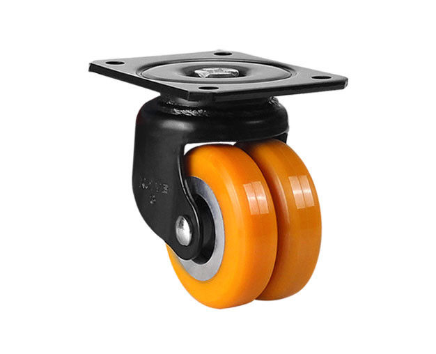 3-inch aluminum core polyurethane PU double wheel AGV robot special universal wheel ESDJQRM6113-86A