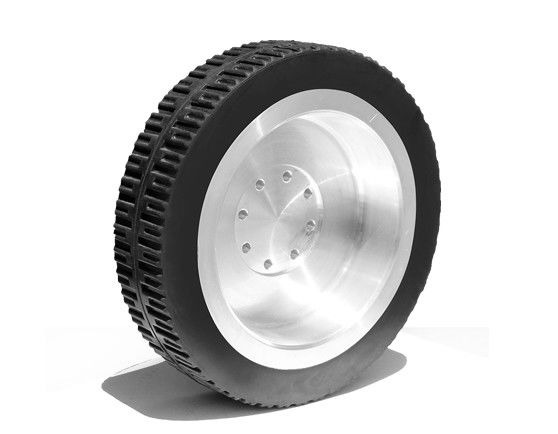 200 * 46mm aluminum core textured rubber AGV robot medical equipment driving wheel equipment instrument walking wheel AGV non-standard driving wheel