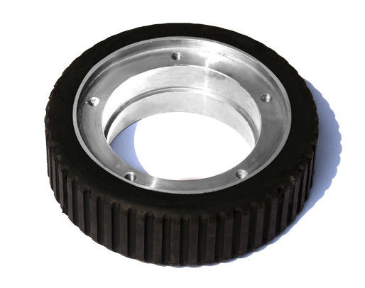 125 * 38 Aluminum Core Texture Rubber AGV Robot Medical Equipment Drive Wheel Equipment Instrument Walking Wheel AGV Non standard Active Wheel