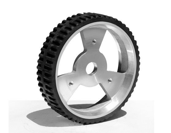 120 * 30mm aluminum core textured rubber AGV robot medical equipment driving wheel equipment instrument walking wheel AGV non-standard driving wheel